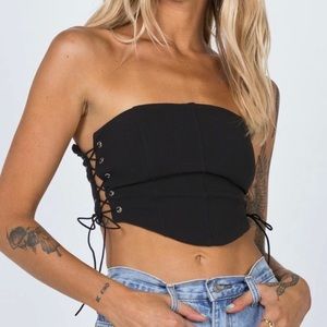Princess Polly Tube Top Black size 6